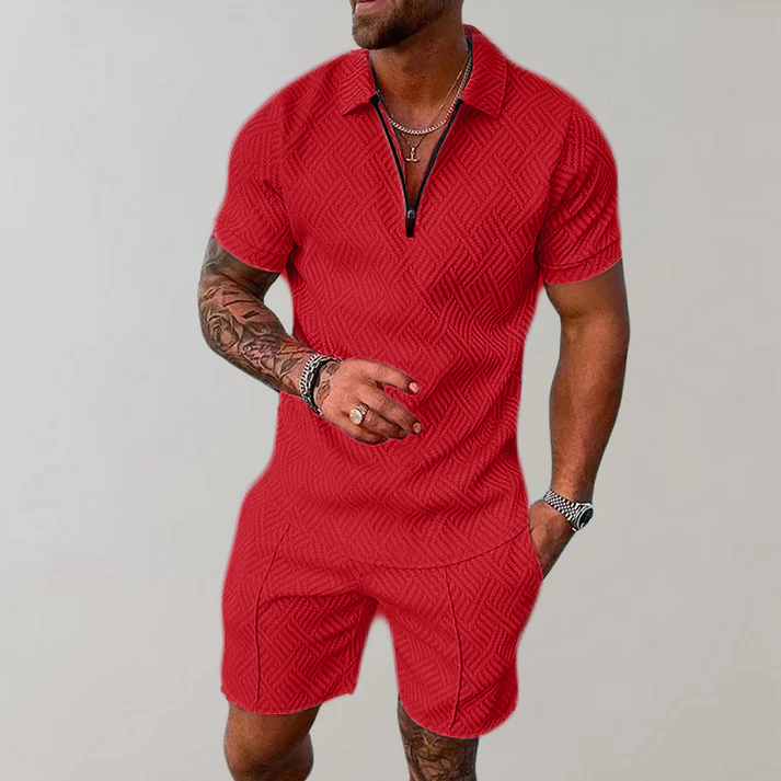 Konstantin | Herren Polo Shorts Set