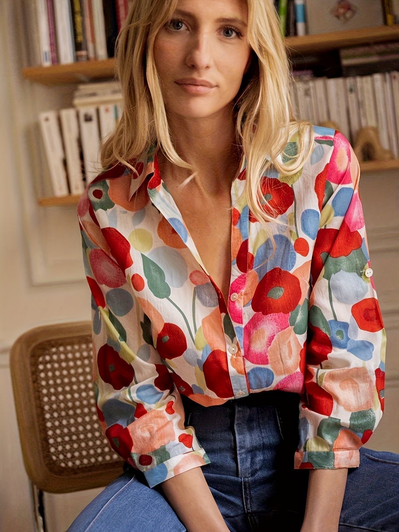 Frieda | Kunstvolle Knopfbluse
