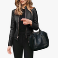Helena | Kurze Damen Lederjacke im Bomberstil