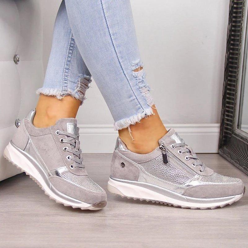 Damen Sommer Orthopädische Plateau Sneaker