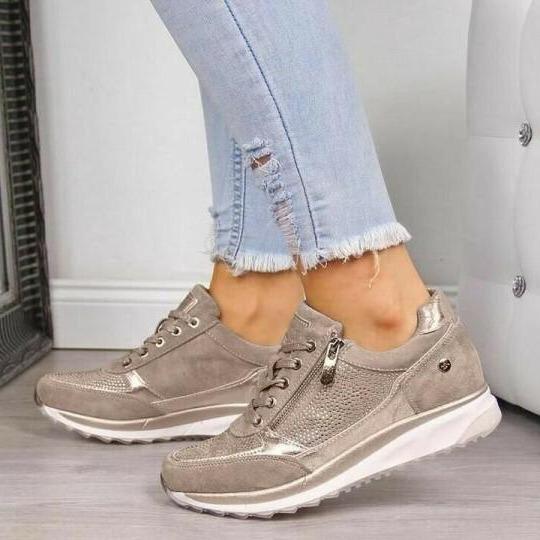 Damen Sommer Orthopädische Plateau Sneaker