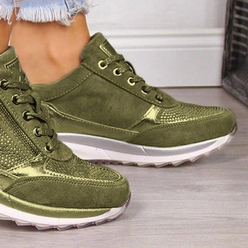 Damen Sommer Orthopädische Plateau Sneaker