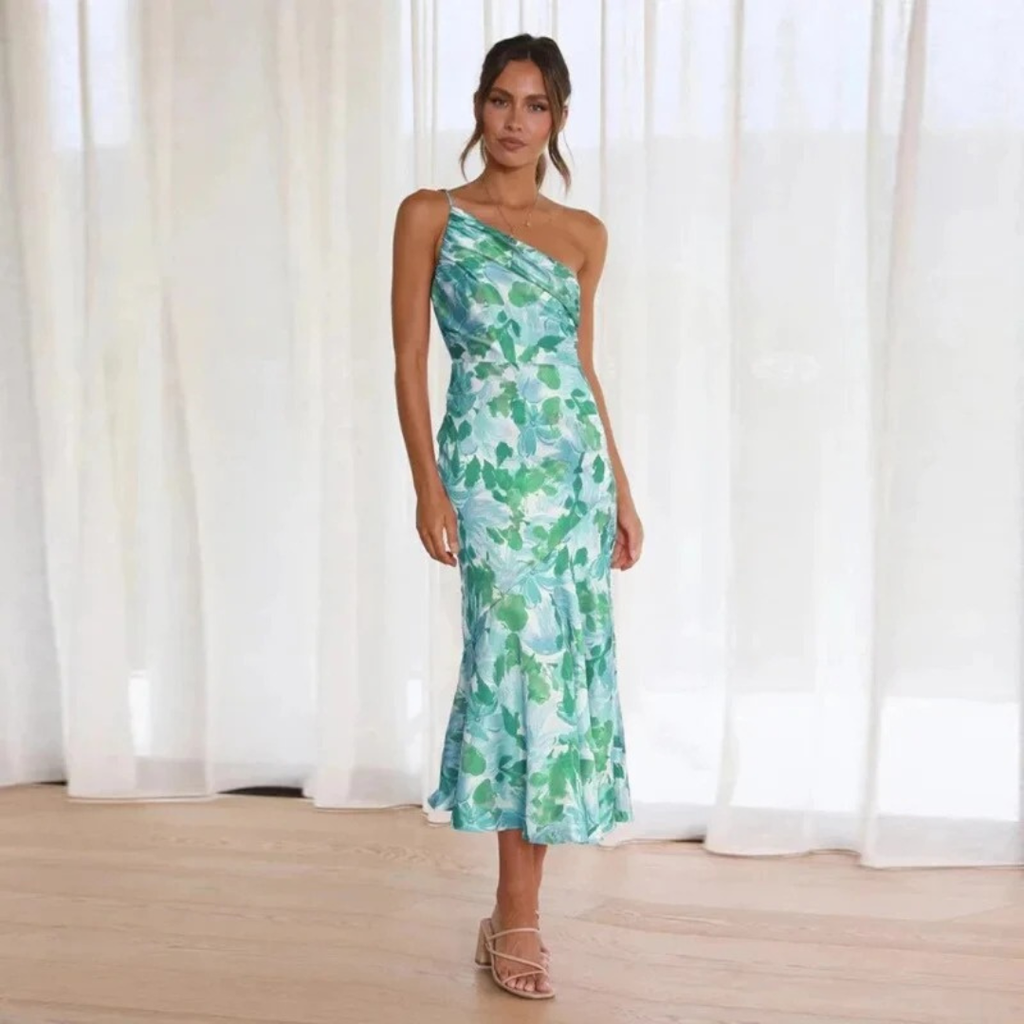 Lareen | Damen Midi Sommerkleid Mit Blumenmuster Für Alltag