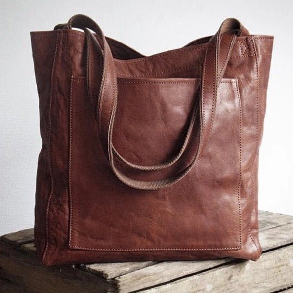 Damen Elegante Ledertasche mit Schulterriemen und klassischem Stil