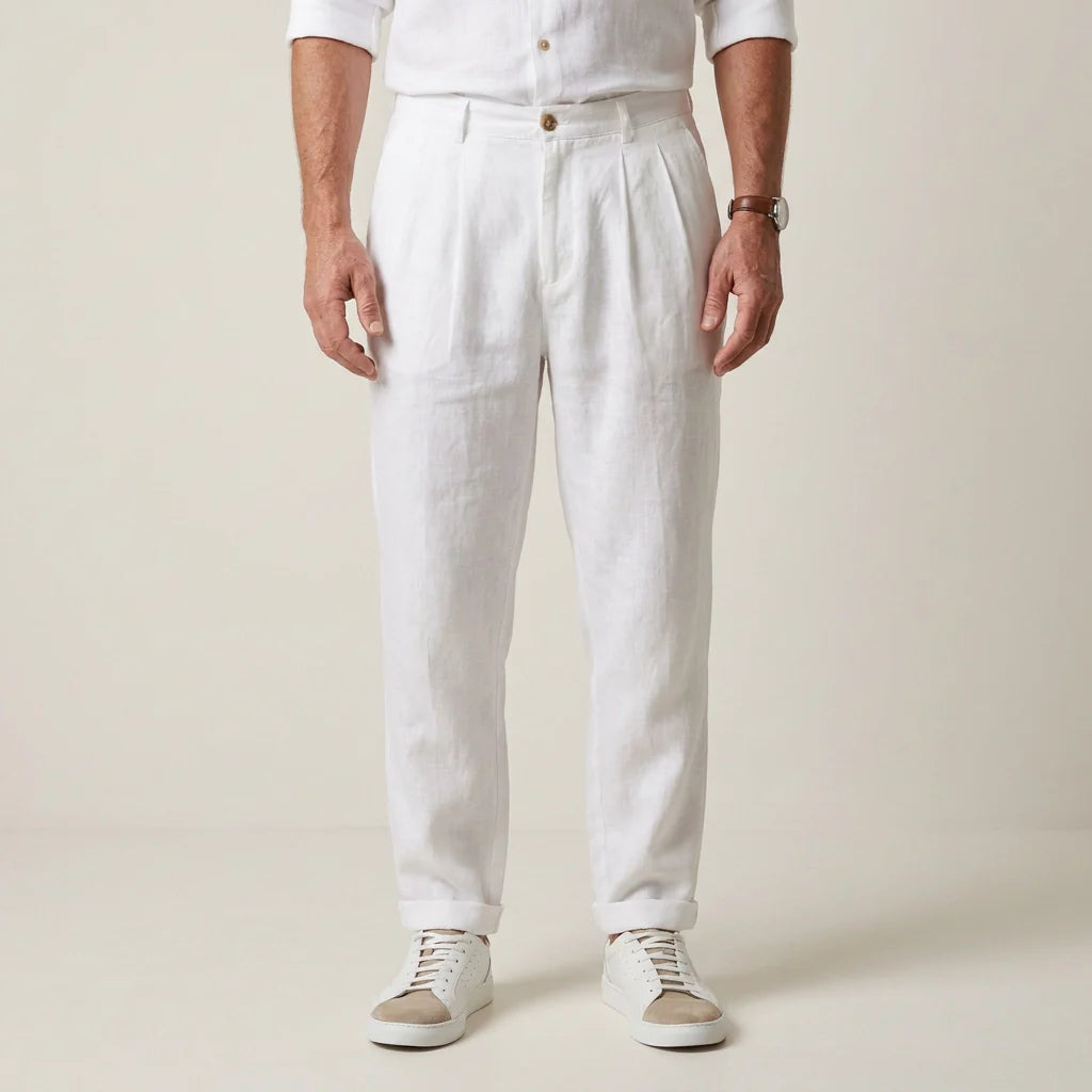 Leinenhose für Herren in Barrel Fit