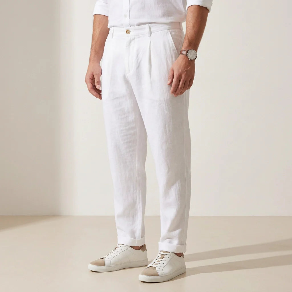 Leinenhose für Herren in Barrel Fit