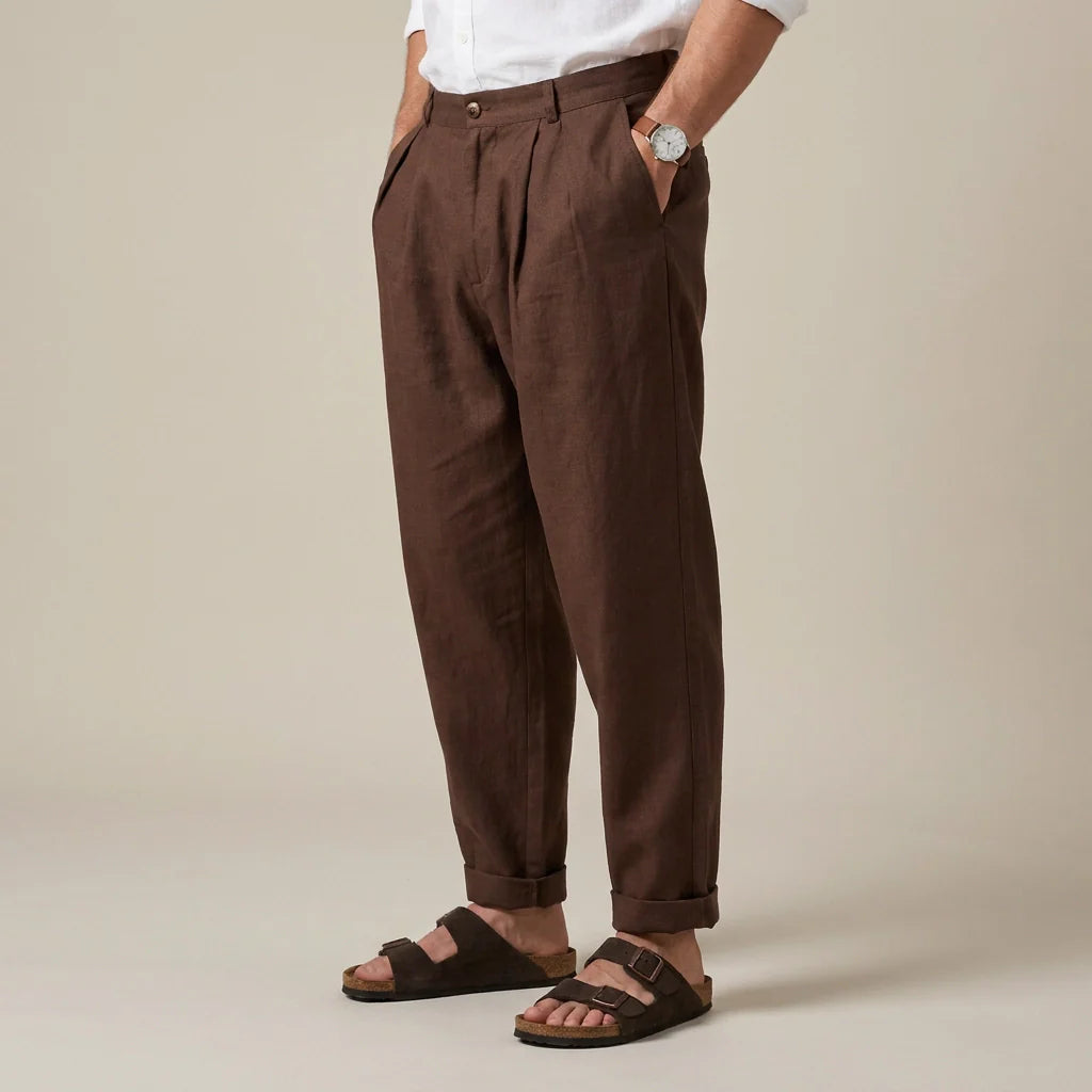 Leinenhose für Herren in Barrel Fit