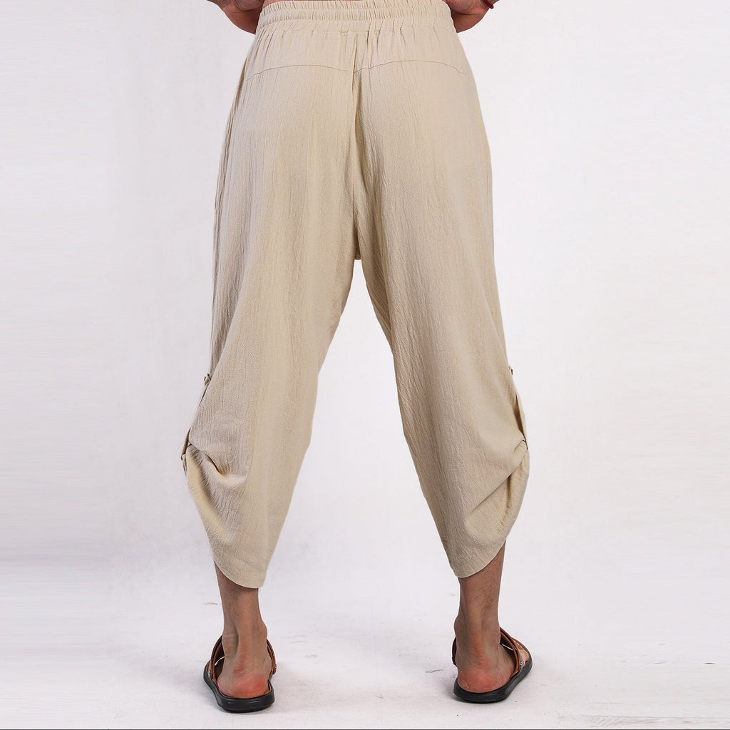 Schlupf-Sommerhose für Herren mit weitem Bein und Kordelzug