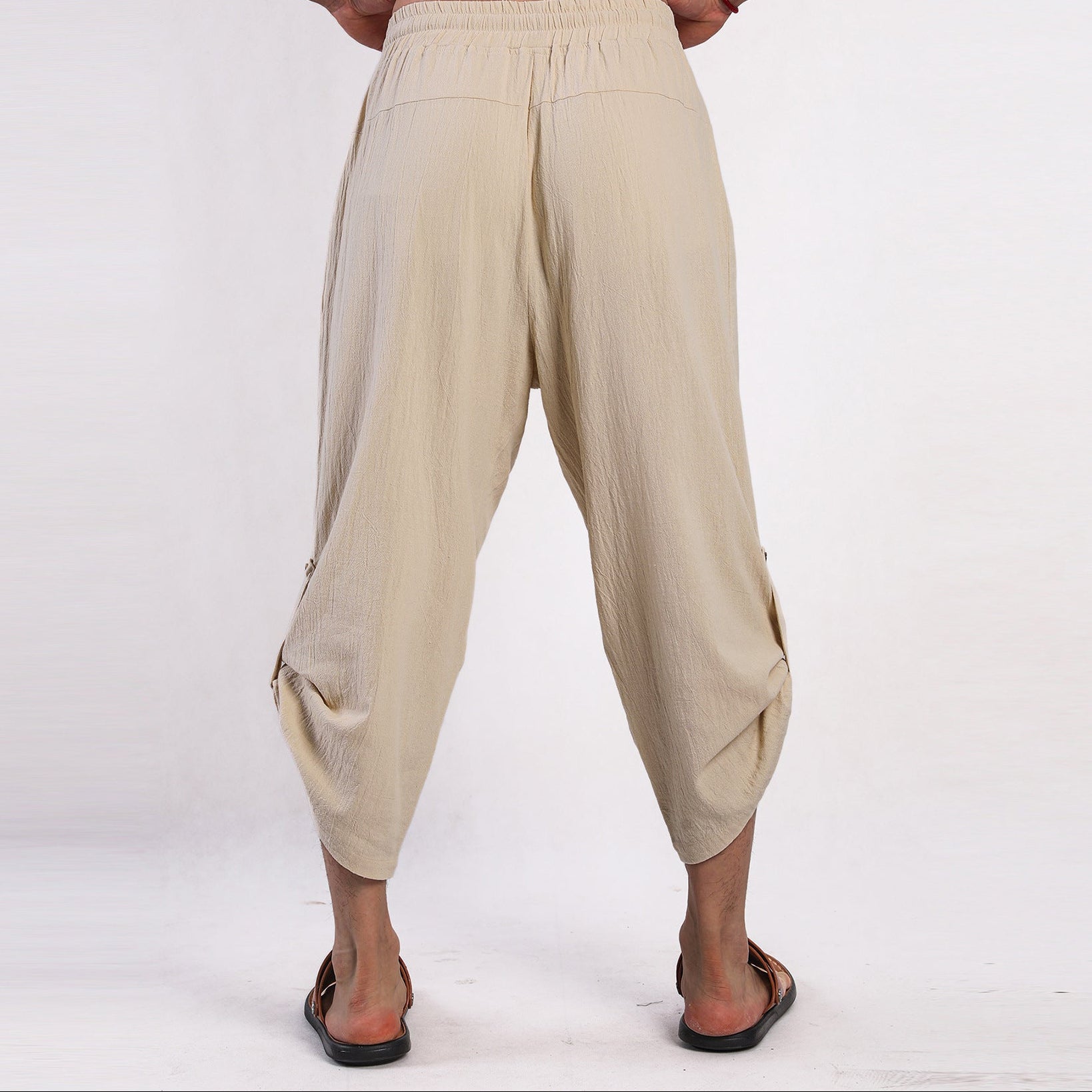 Schlupf-Sommerhose für Herren mit weitem Bein und Kordelzug