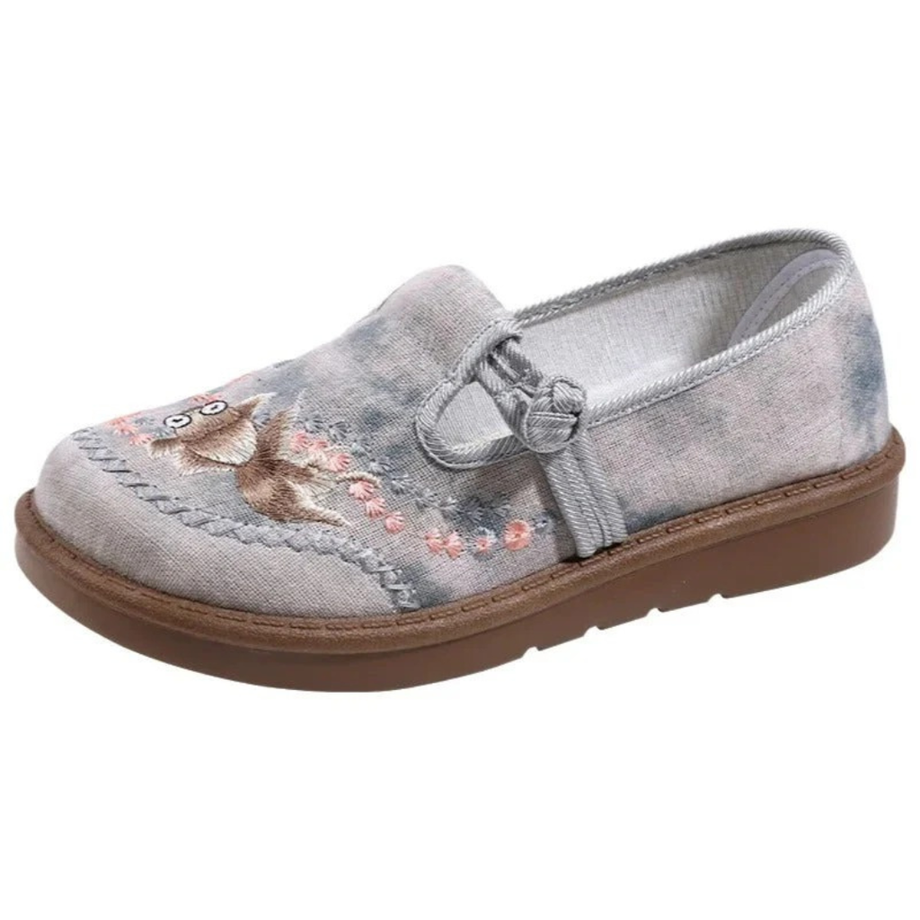Liesl | Damen Orthopädisch Loafer Schuhe Mit Stickerei Alltag
