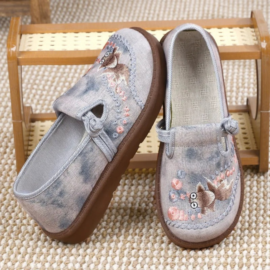 Liesl | Damen Orthopädisch Loafer Schuhe Mit Stickerei Alltag