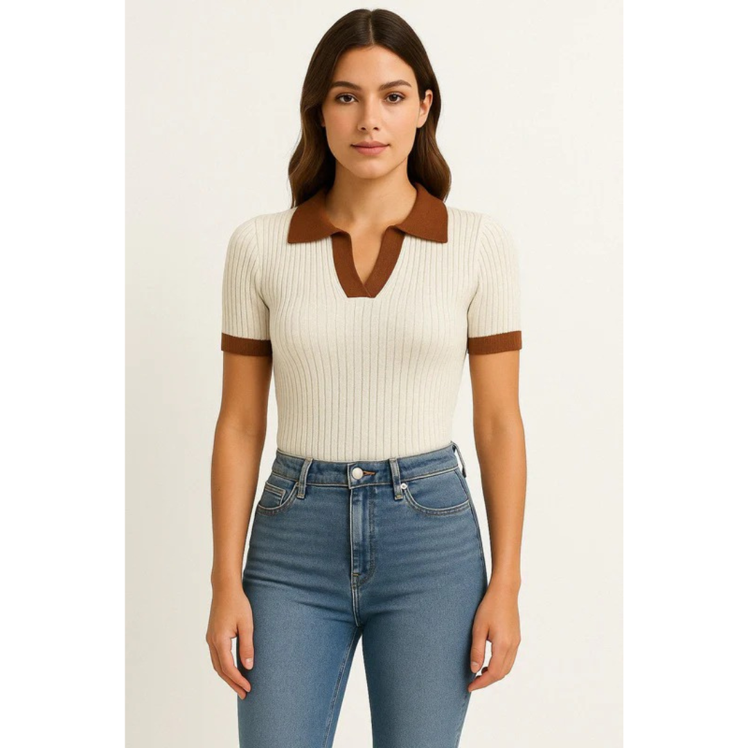 Lilia | Damen Modernes Sommer Poloshirt Casual Elegant