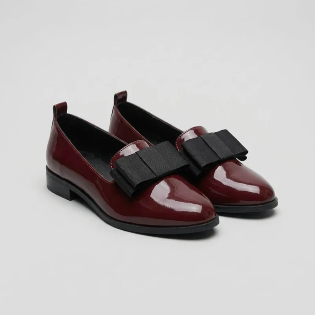 Lily | Damen Loafer Schuhe Spitze Schleife