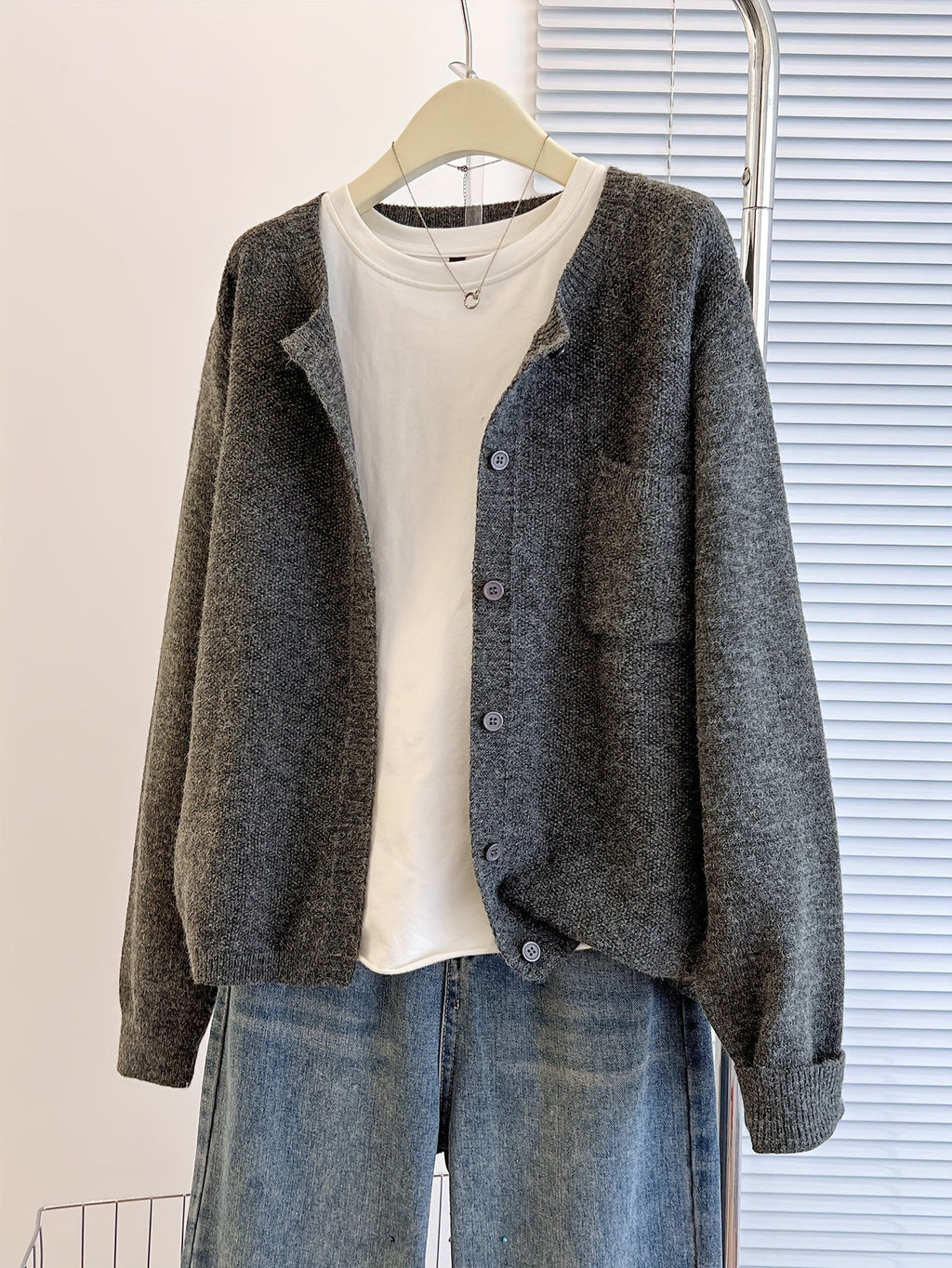 Melina | Lockere Cardigan mit Knopfleiste