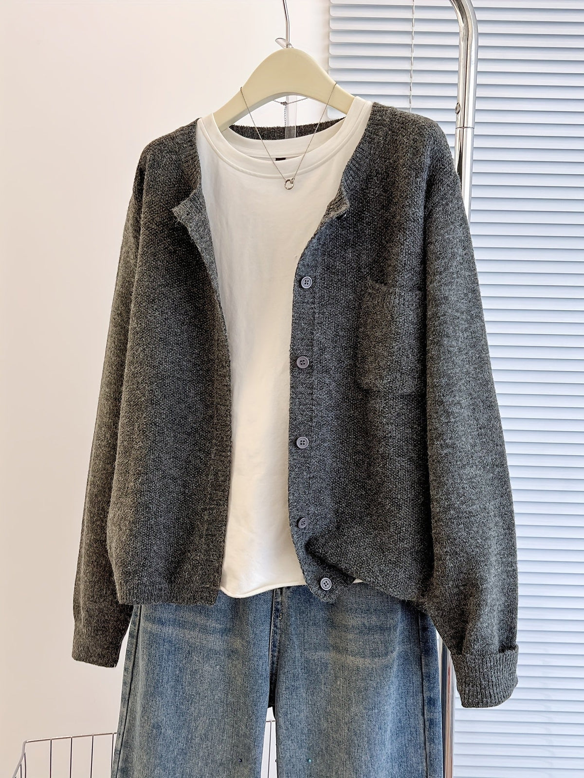 Melina | Lockere Cardigan mit Knopfleiste