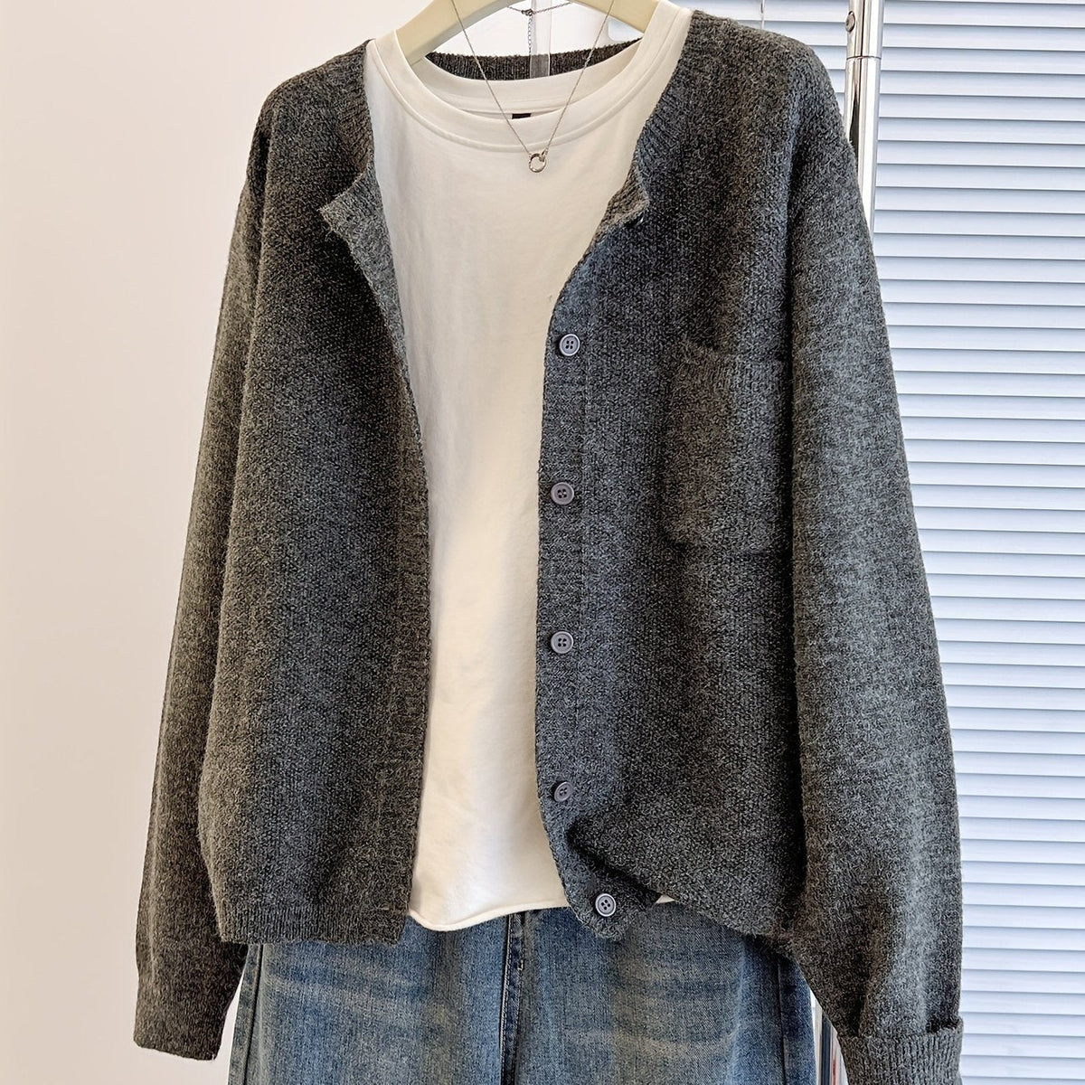 Melina | Lockere Cardigan mit Knopfleiste