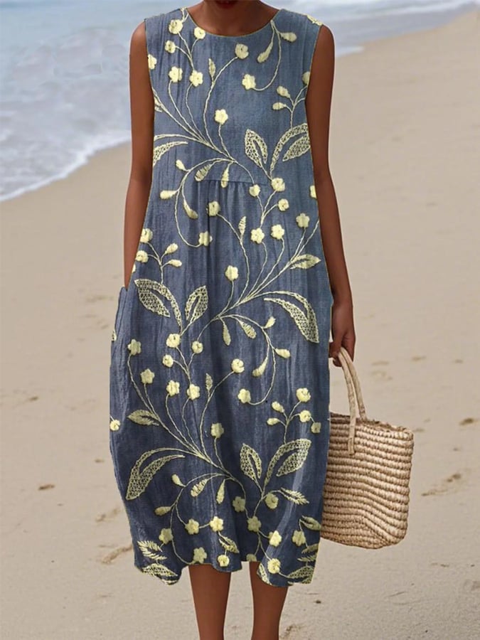 Carla | Luftiges florales Strandkleid für den Sommer