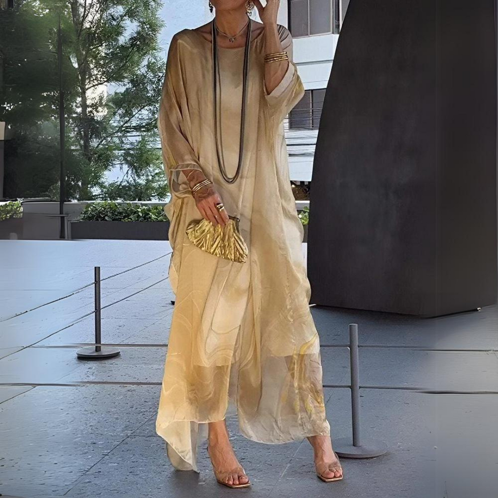 Sophie | Luftiges Herbst-Maxikleid für Hochzeitsgäste