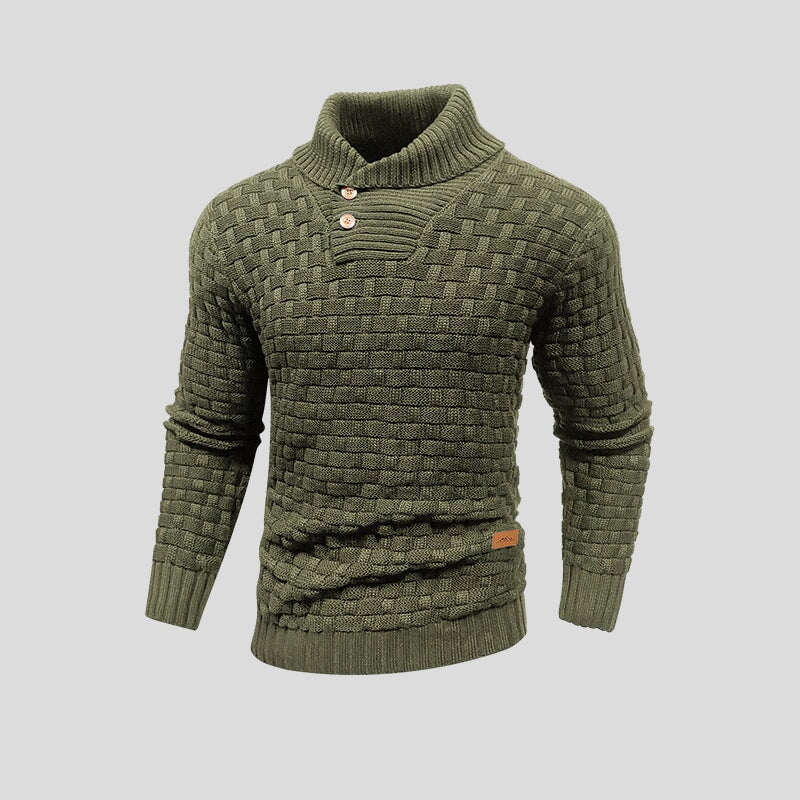 Lukas | Herren Rollkragen Strickpullover mit Zopfmuster