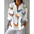 Luzia | Damen bequem Bunte Print Bluse