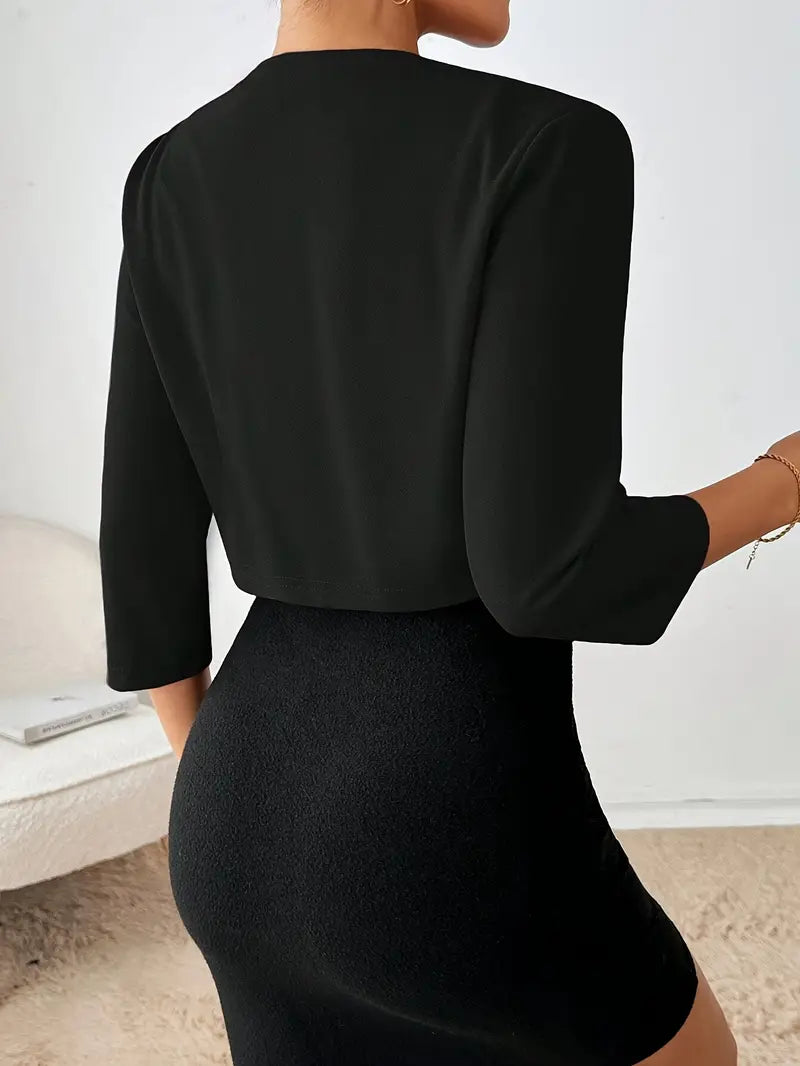 Lysandra | Damen Kurzblazer mit Offener Front