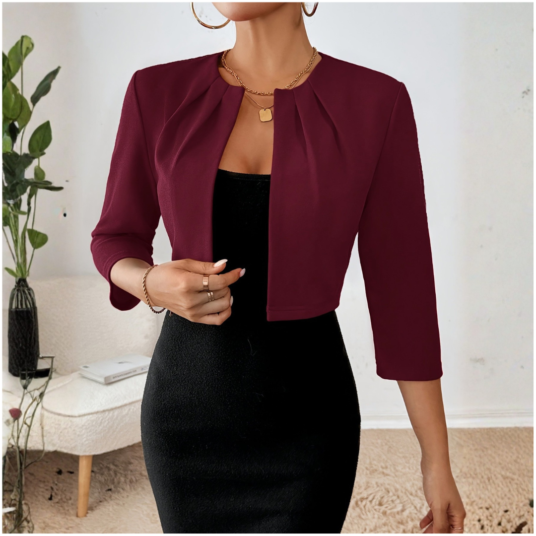 Lysandra | Damen Kurzblazer mit Offener Front
