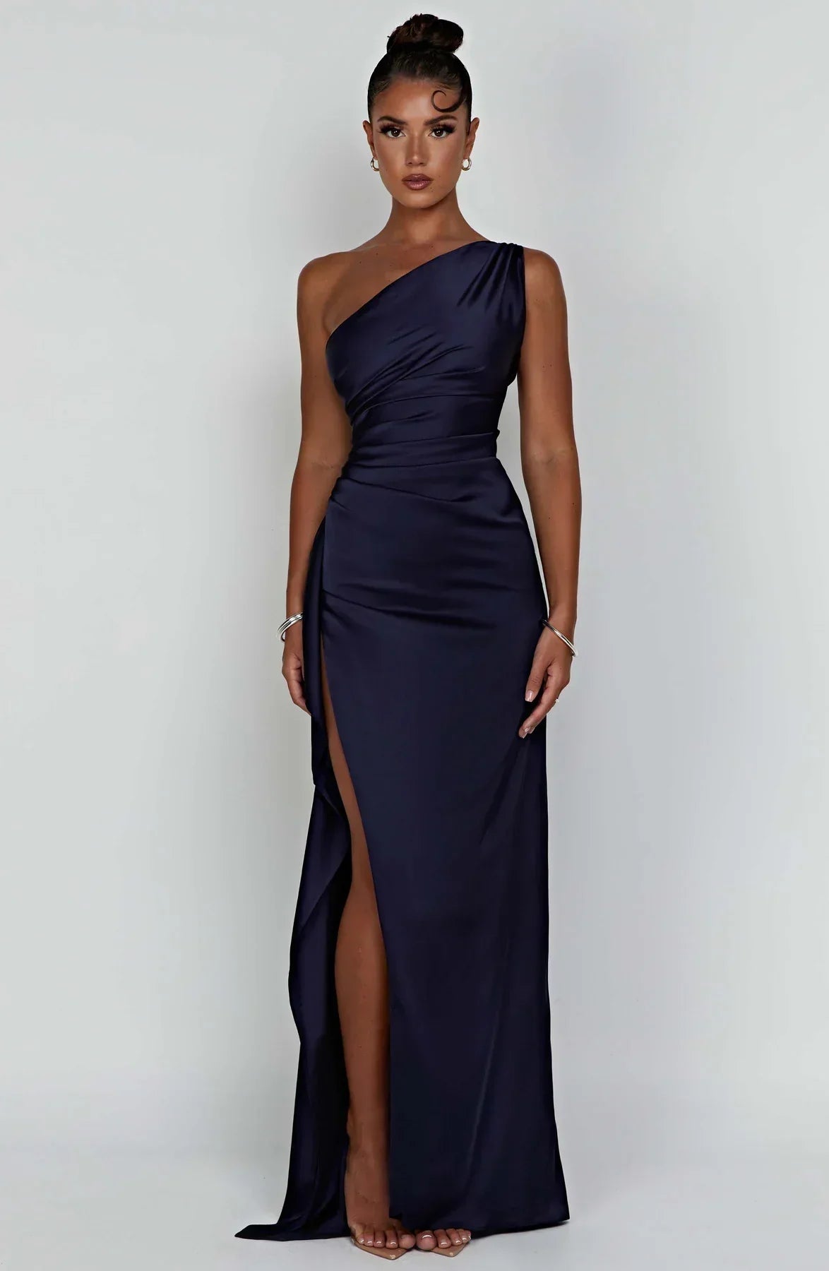 Lysandra | Damen One-Shoulder Abendkleid mit Schlitz