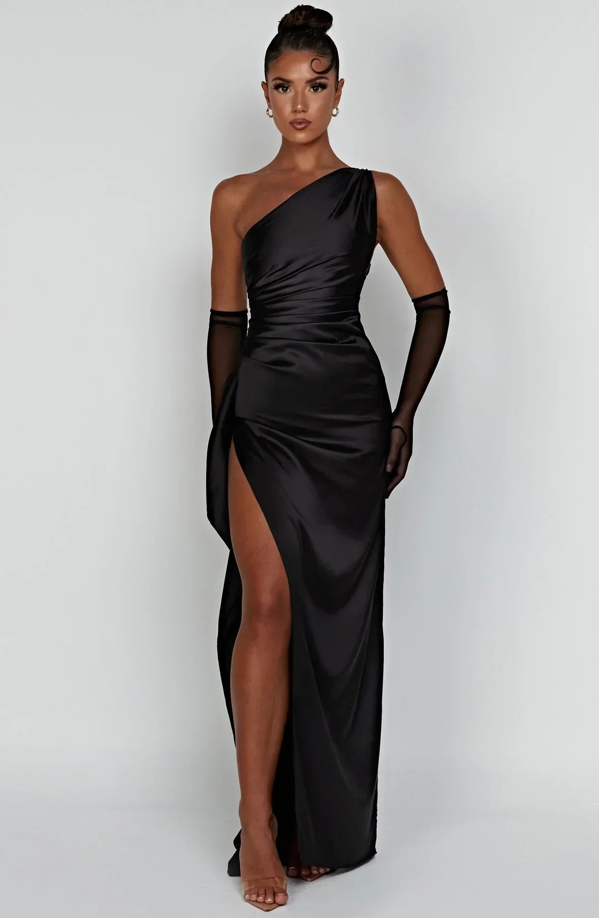 Lysandra | Damen One-Shoulder Abendkleid mit Schlitz