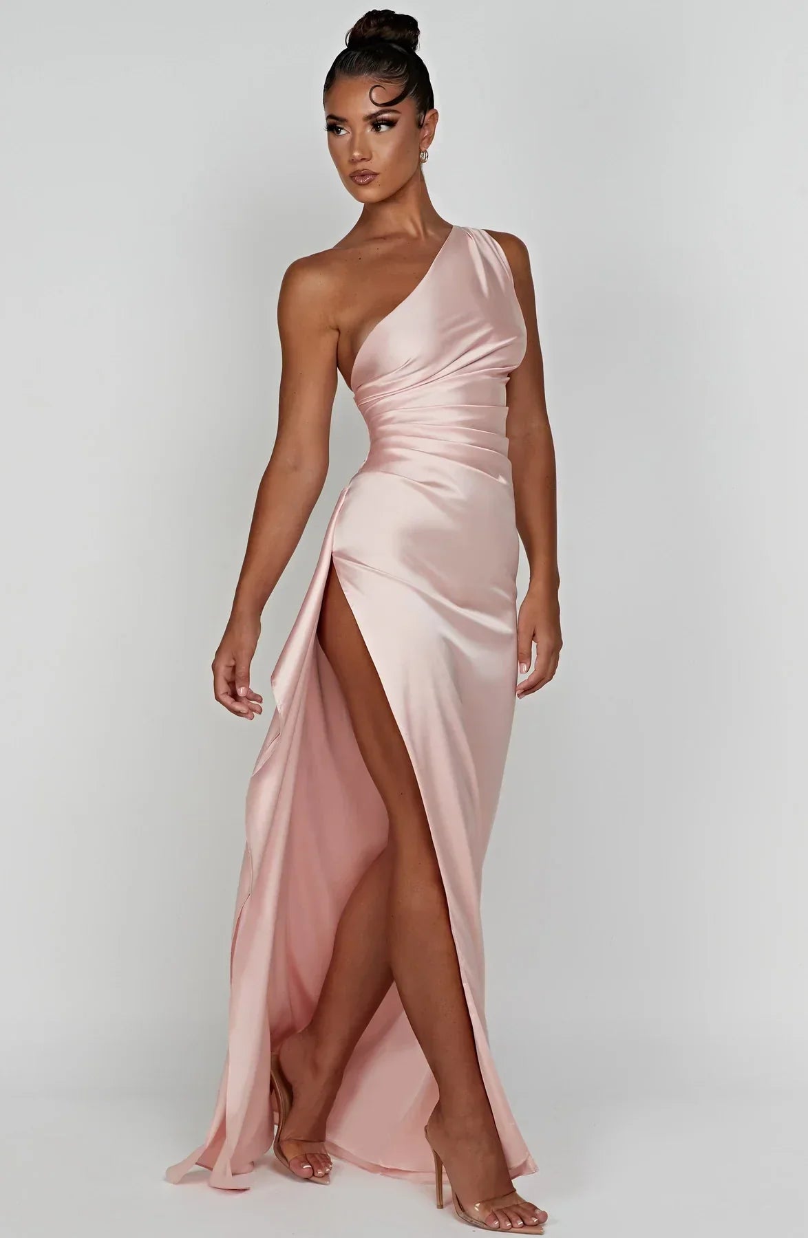 Lysandra | Damen One-Shoulder Abendkleid mit Schlitz