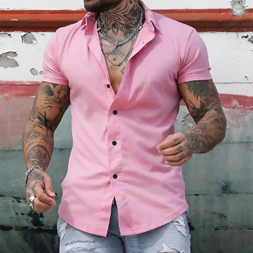 Maksim | Herren Slim Fit Kurzarmhemd