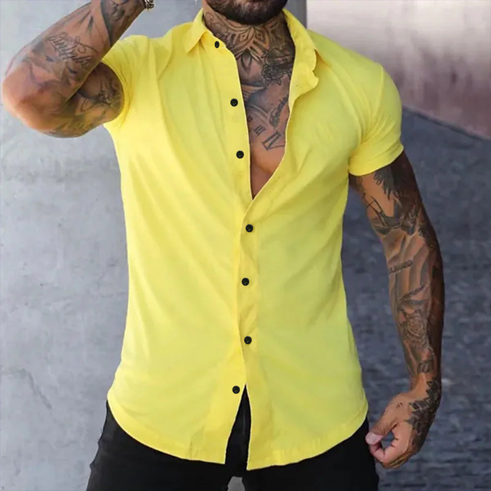 Maksim | Herren Slim Fit Kurzarmhemd
