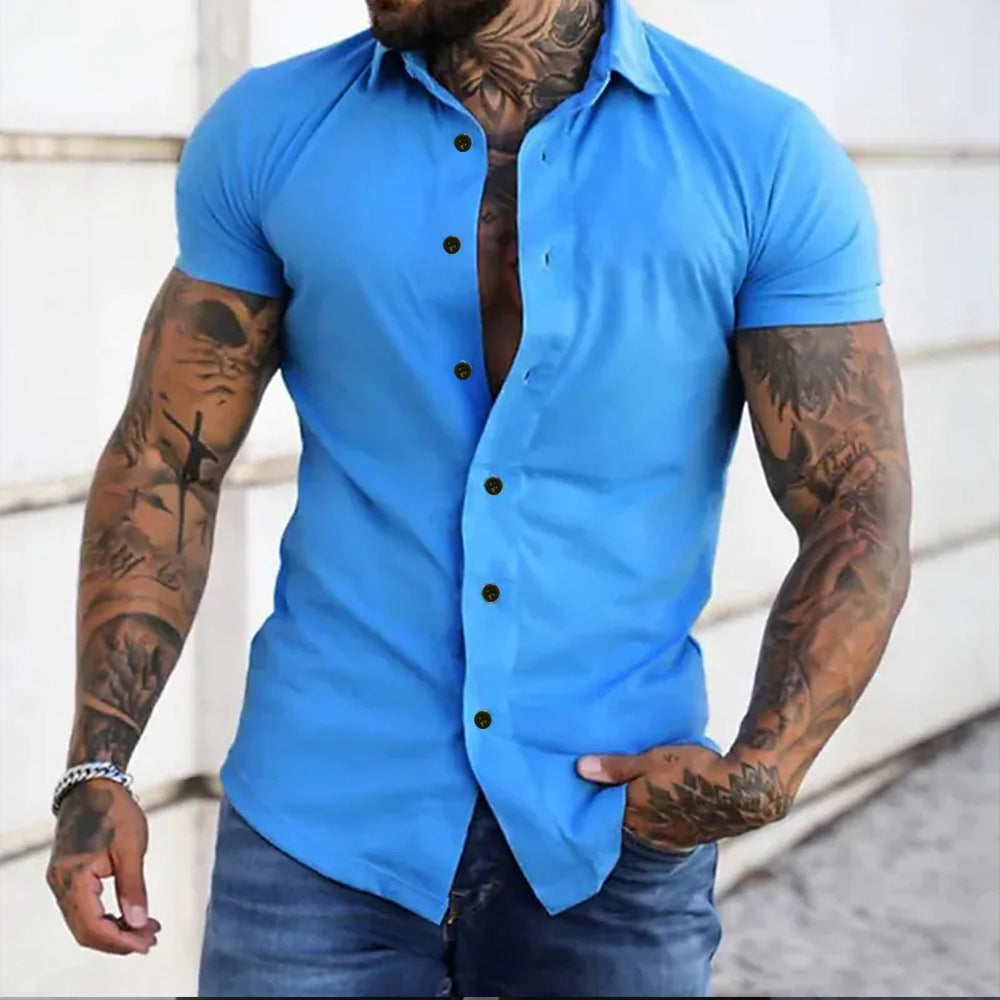 Maksim | Herren Slim Fit Kurzarmhemd