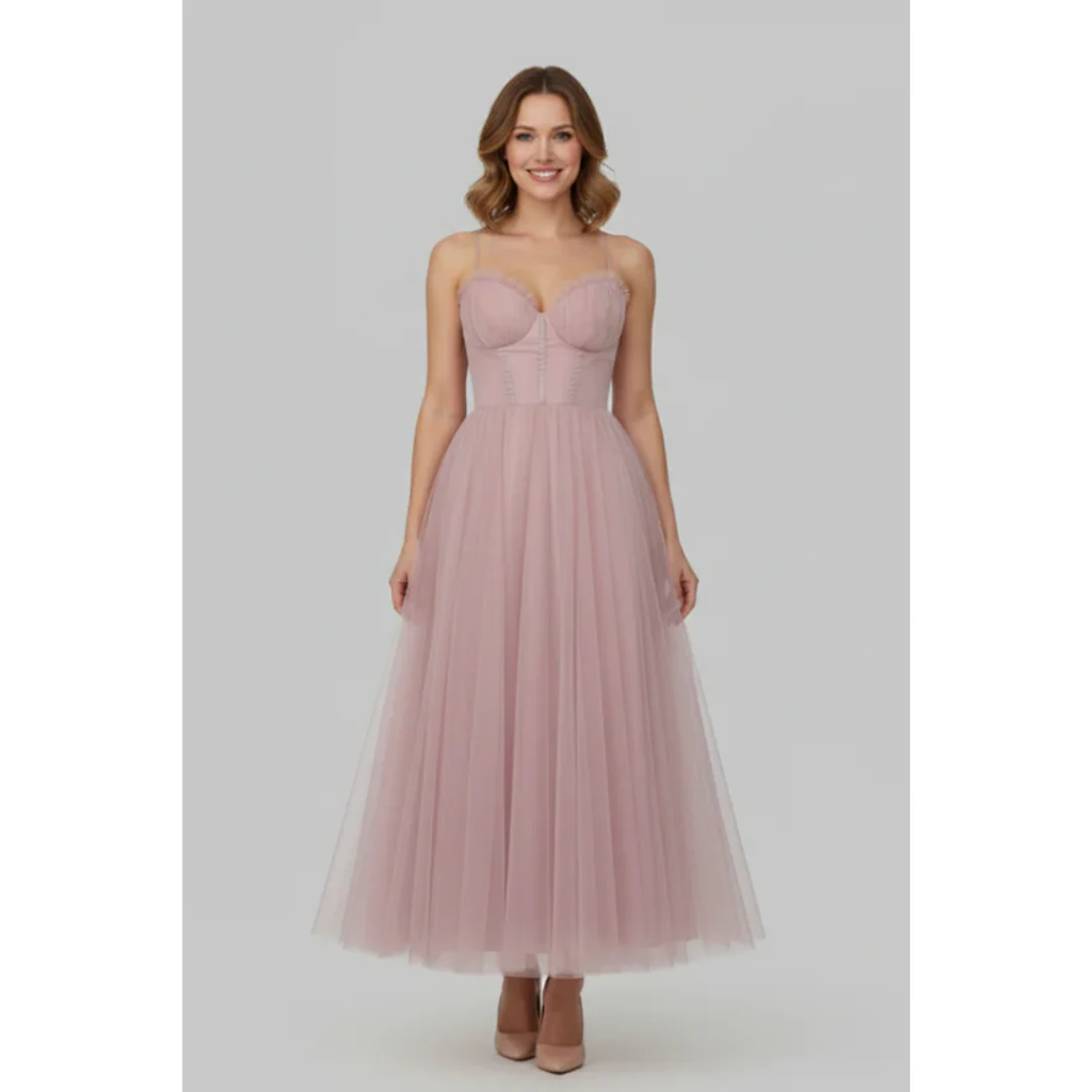 Marei | Damen Maxikleid Abend Bandeau – Bandeau Maxikleid Elegant Abend 2026