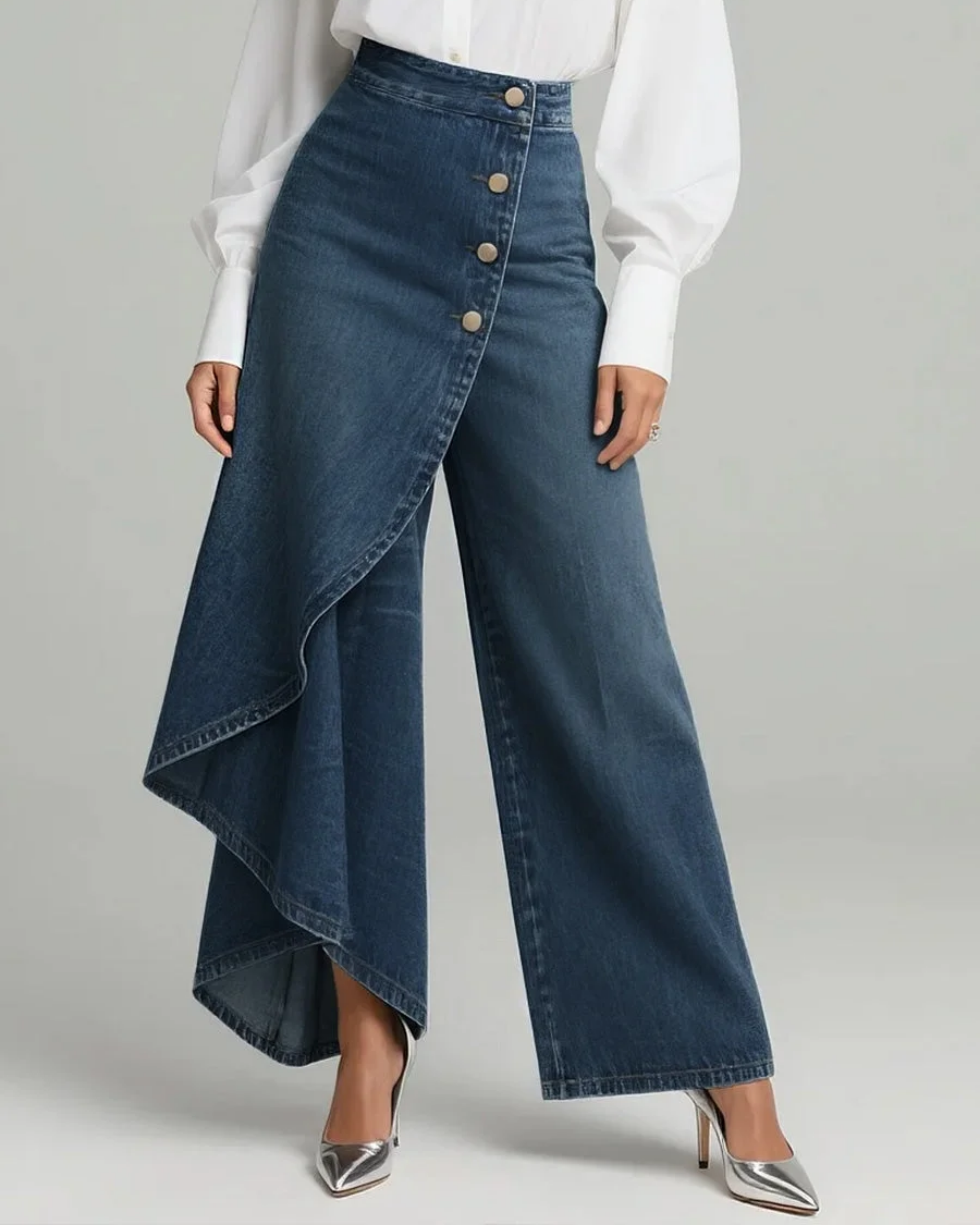 Margarete | Damen Wickelhose mit breitem Bein