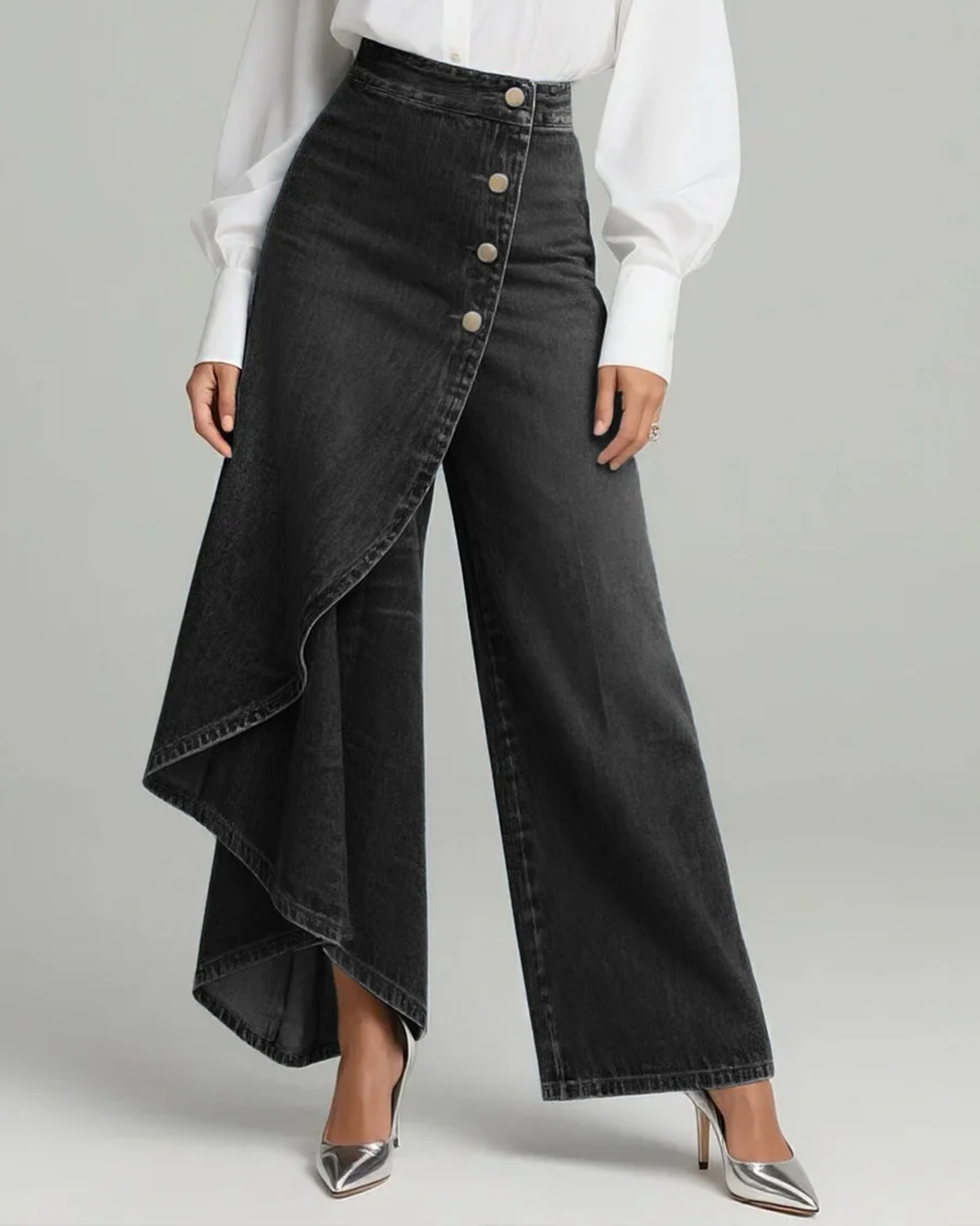 Margarete | Damen Wickelhose mit breitem Bein