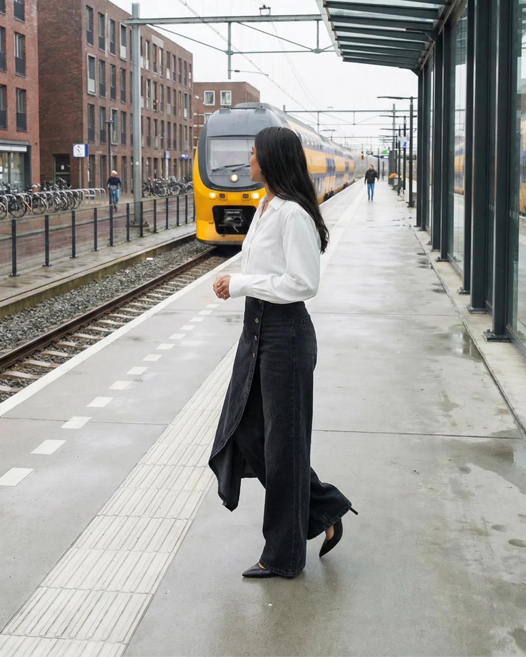 Margarete | Damen Wickelhose mit breitem Bein