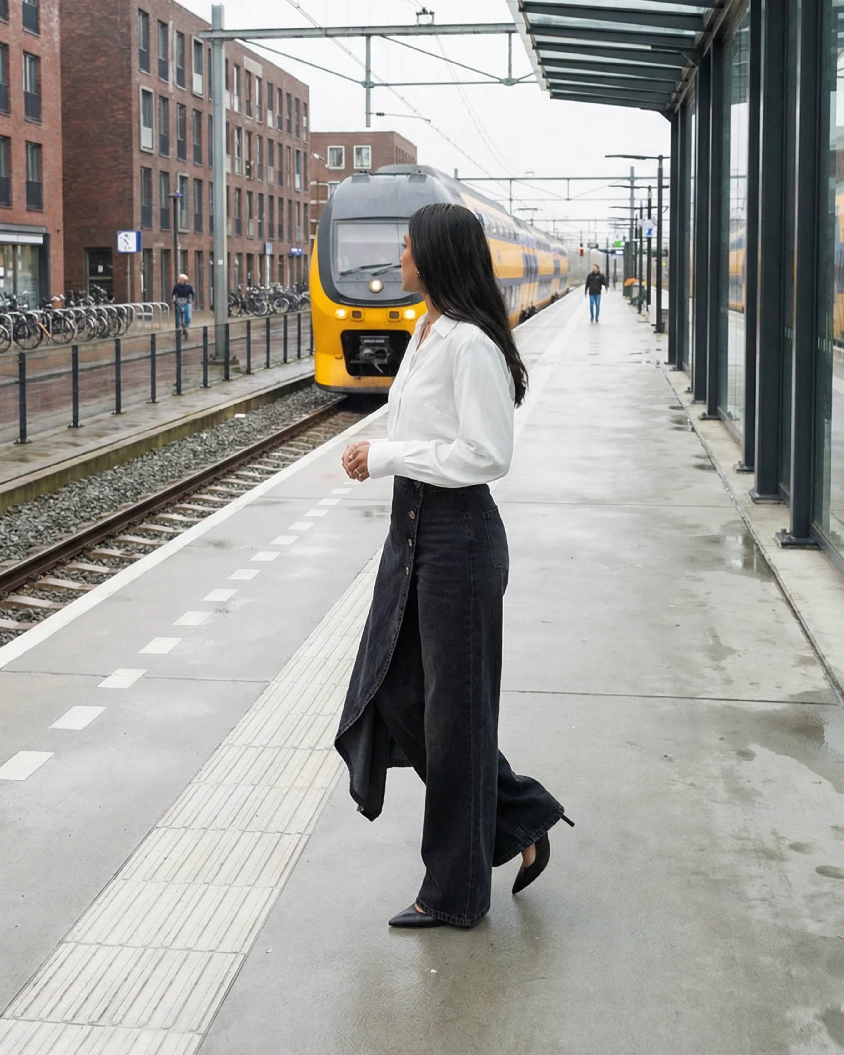 Margarete | Damen Wickelhose mit breitem Bein