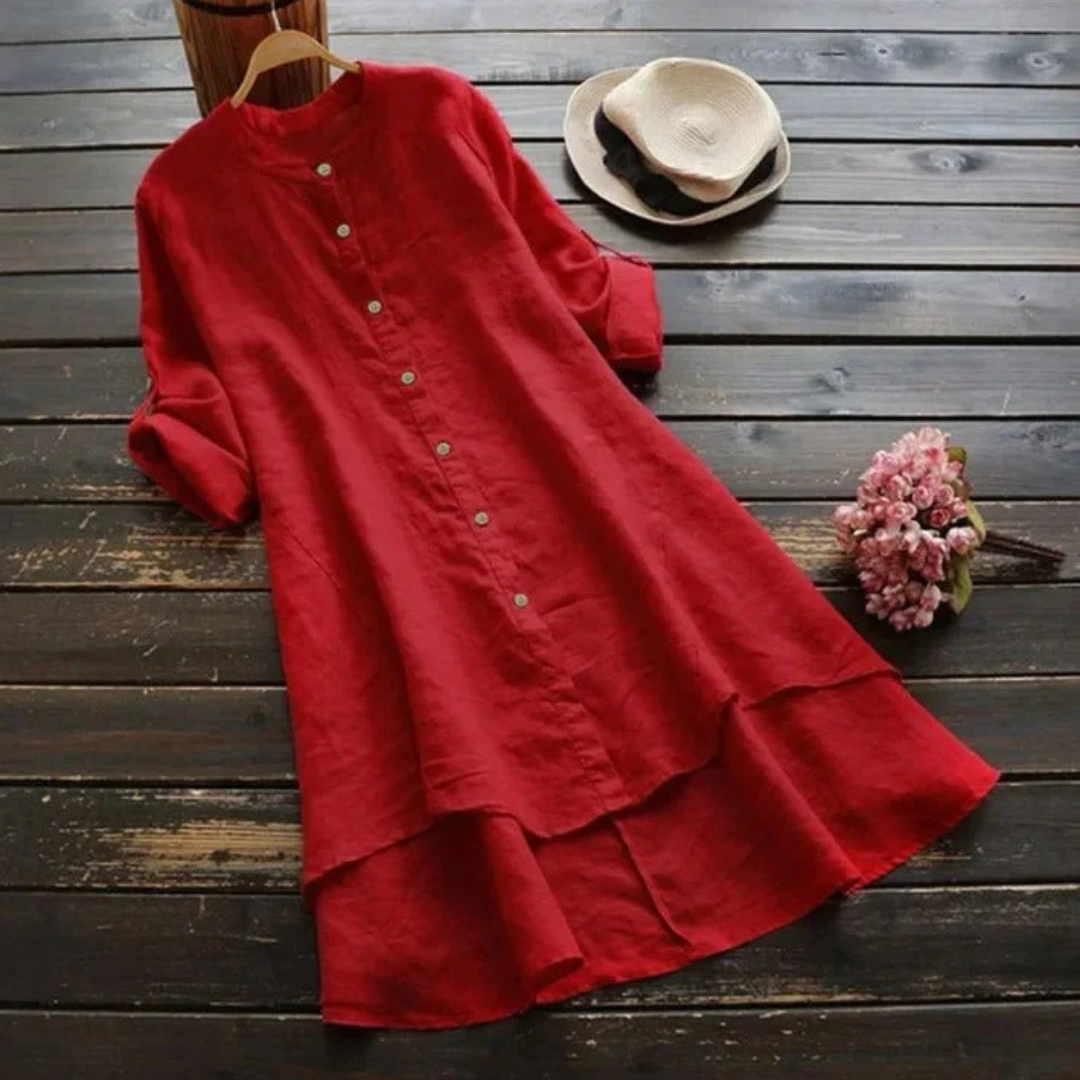 Marietta | Damen Asymmetrisches Sommer Midikleid