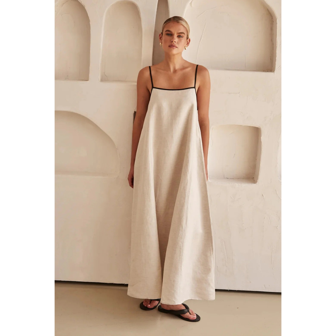 Maris | Elegantes Damen Sommerkleid in Maxi-Länge