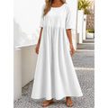Mariselle | Damen Leinen Midikleid für Sommer