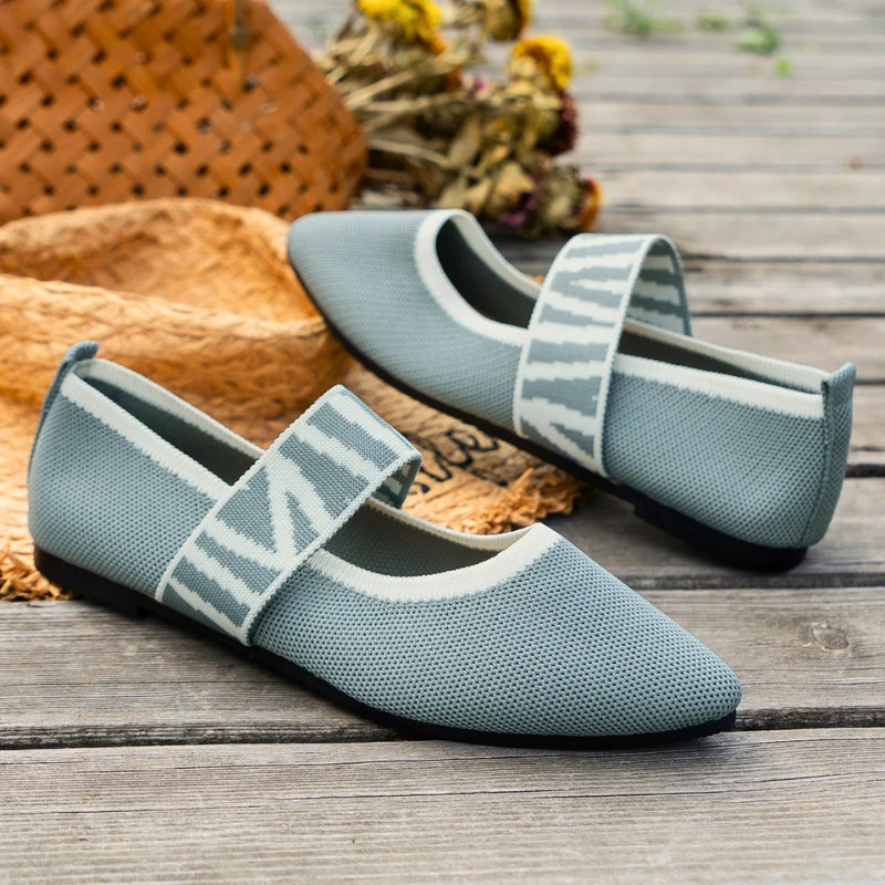 Marlena | Damen Mary Jane Karomuster Ballerinas