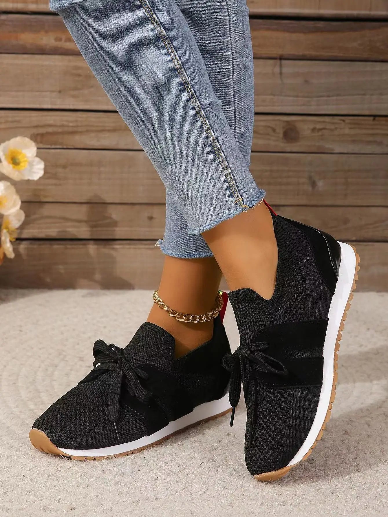 Marlene | Damen Slip-On Sneaker mit Schleife