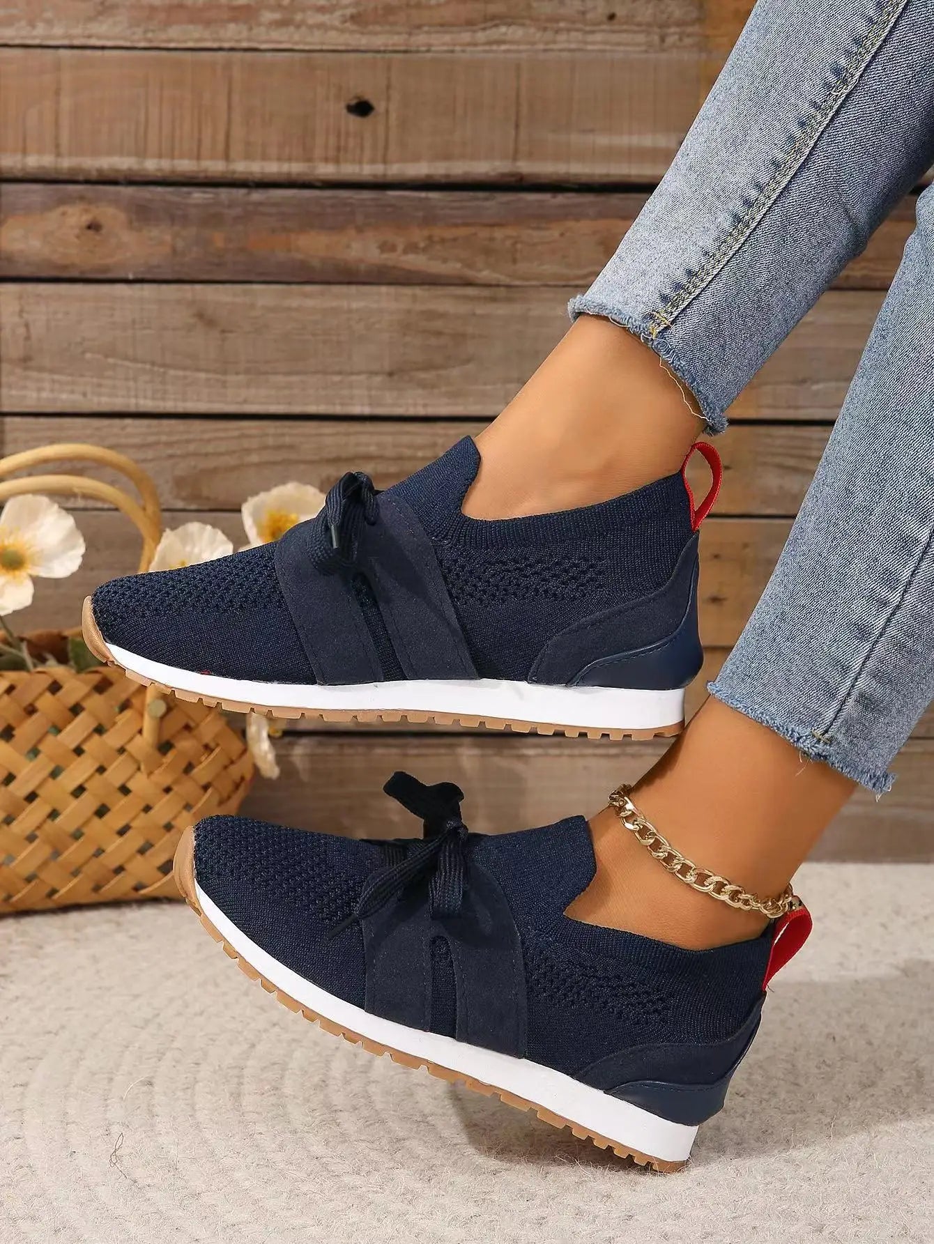 Marlene | Damen Slip-On Sneaker mit Schleife