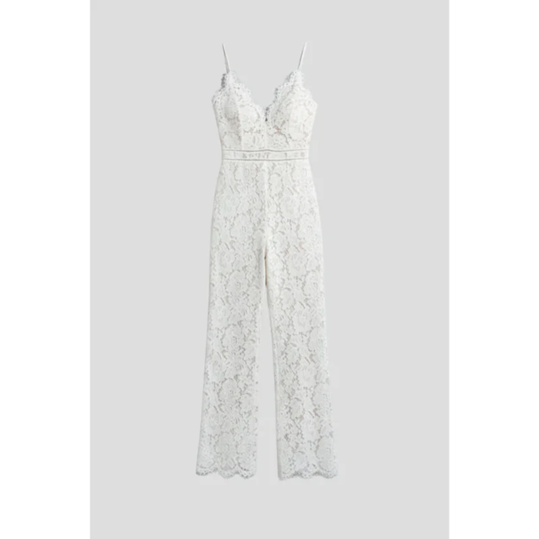 Gabri | Damen Jumpsuit V-Ausschnitt Spitze Abend – Jumpsuit Spitze Elegant 2026