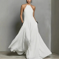 Marta | Damen Neckholder Maxikleid Ärmellos
