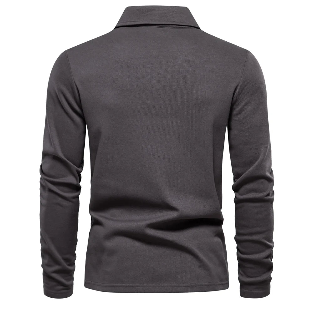 Matthias | Herren Langarm Poloshirt mit Polokragen