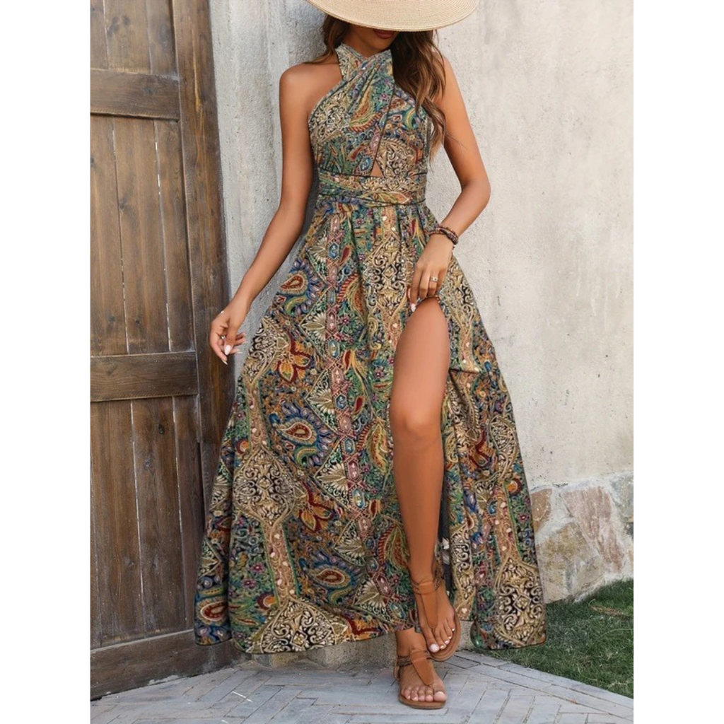 Maud | Leichtes Boho Maxi-Sommerkleid für Den Alltag