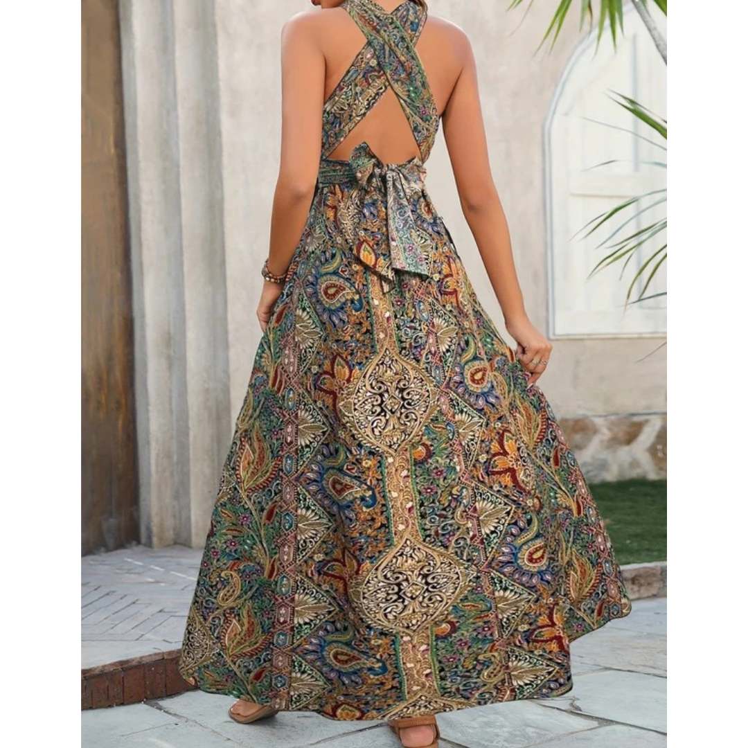 Maud | Leichtes Boho Maxi-Sommerkleid für Den Alltag