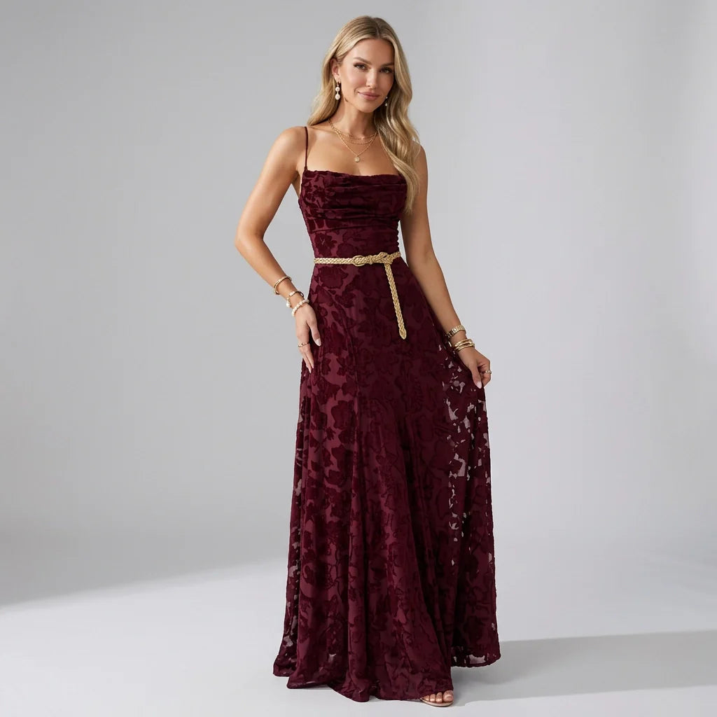 Bodenlanges Maxikleid für Damen in A-Linie