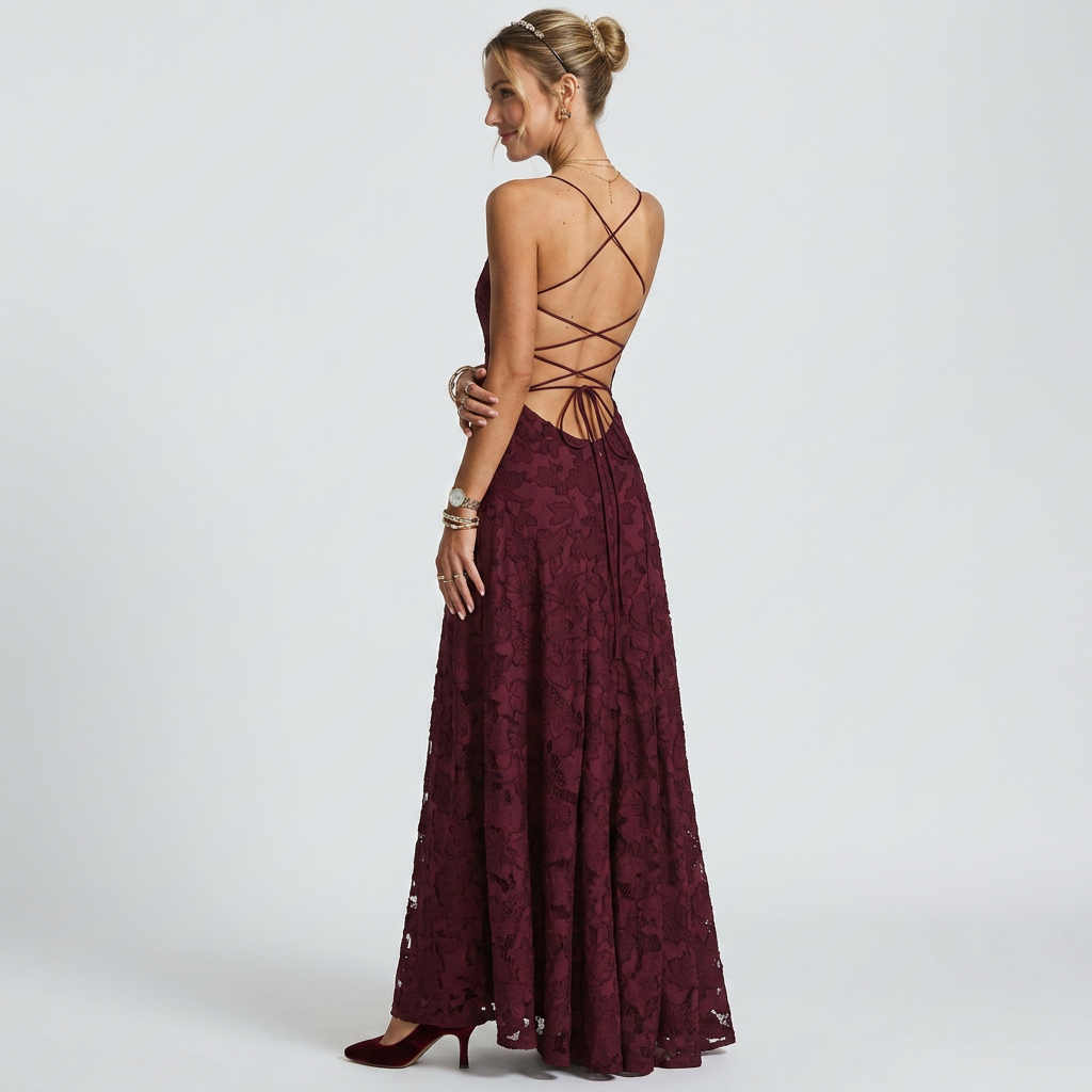 Bodenlanges Maxikleid für Damen in A-Linie